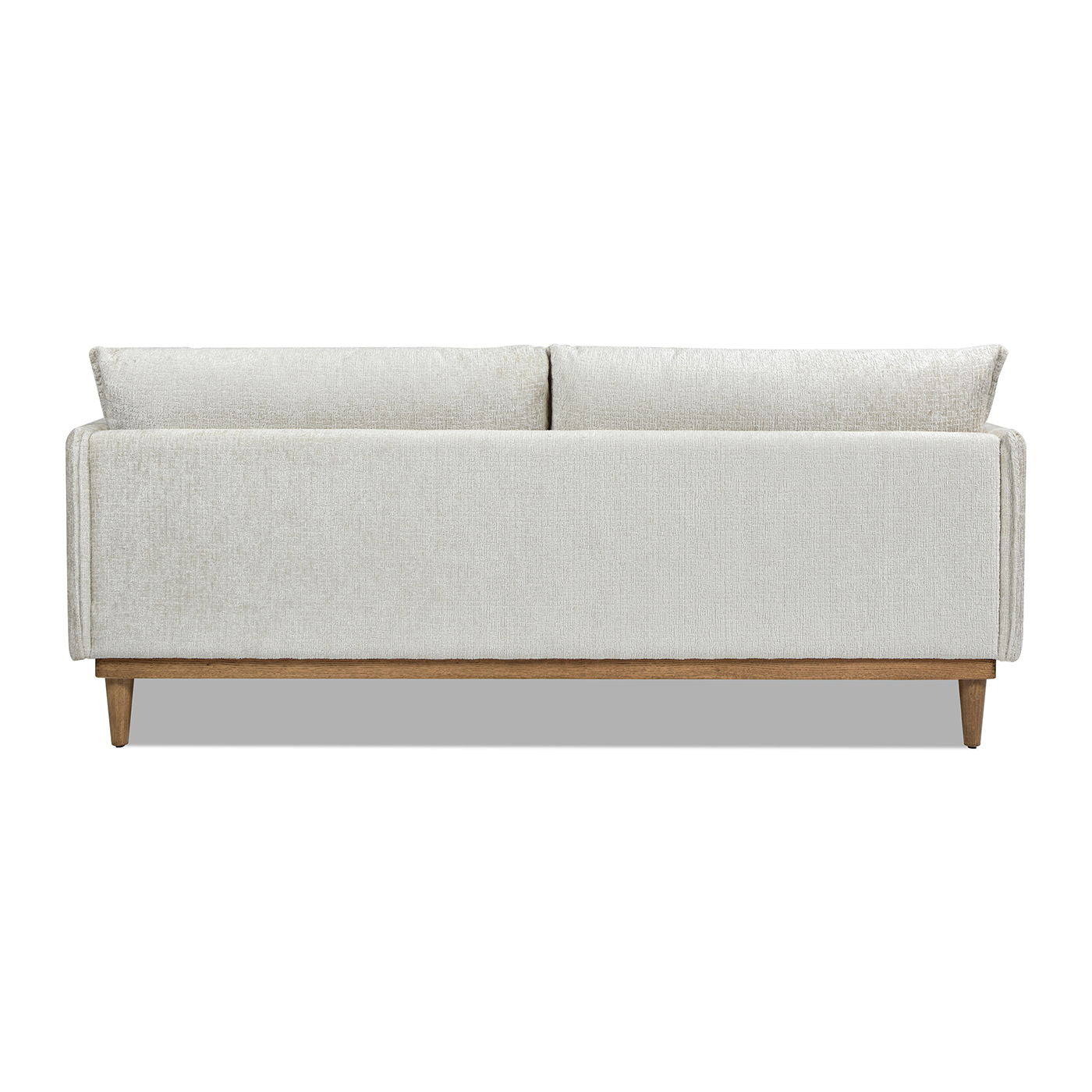 Haven - Flange Arm Oak Sofa - Marled Gray