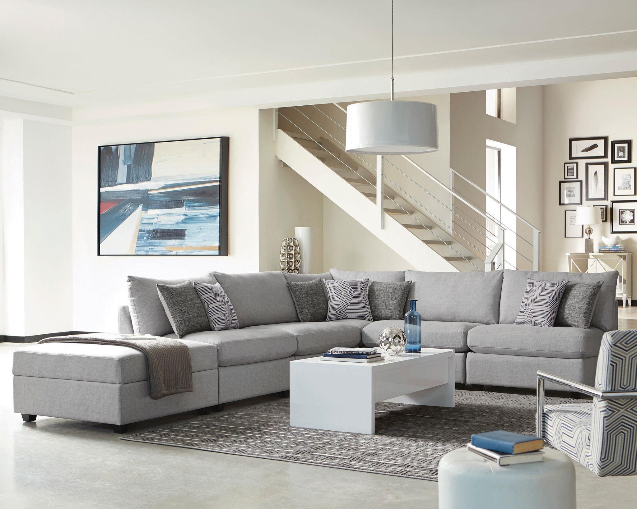 Cambria Upholstered Corner Grey