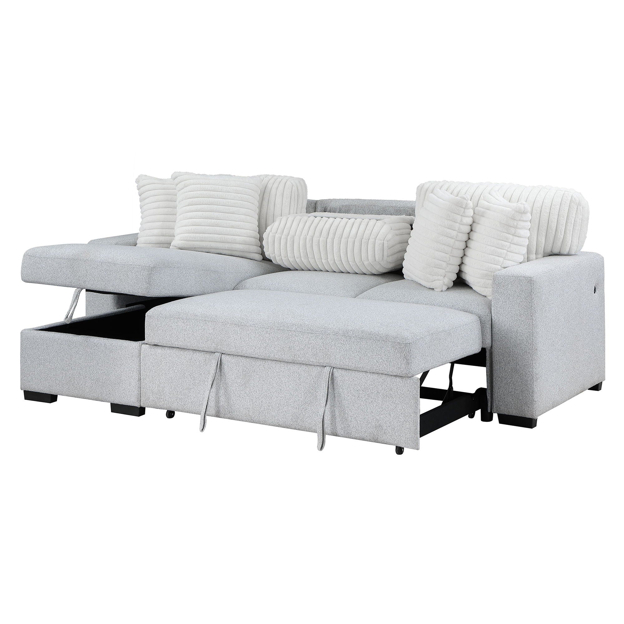 Ford - Reversible Pull Out Sofa Bed - Light Gray