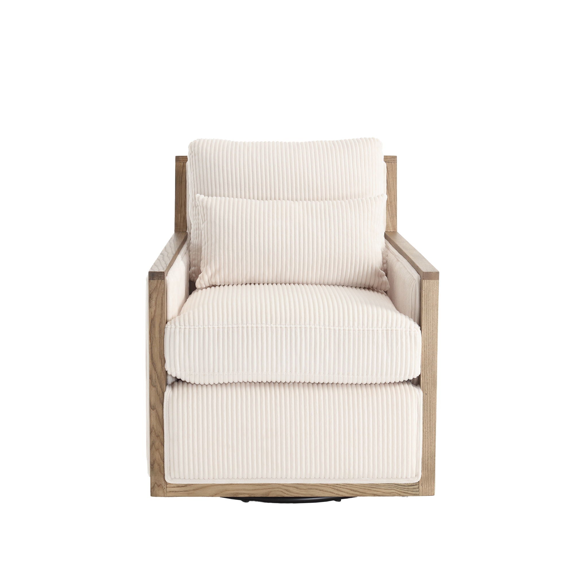 Comfy Accent Barrel Chair, 360 Degree Swivel