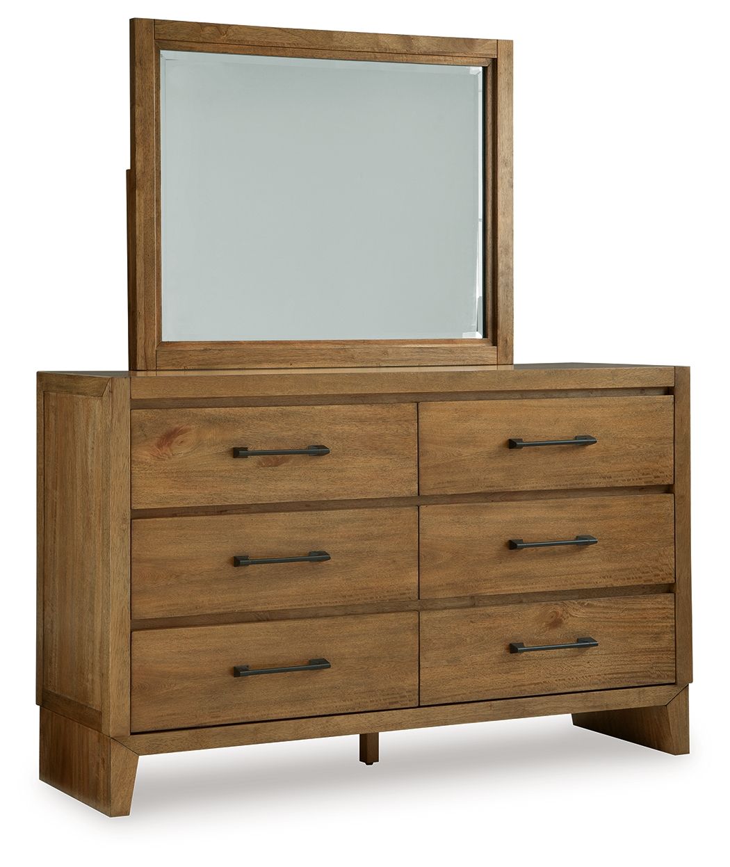 Signature Design by Ashley® Sherbana - Light Brown - Dresser And Mirror | Meri Furniture