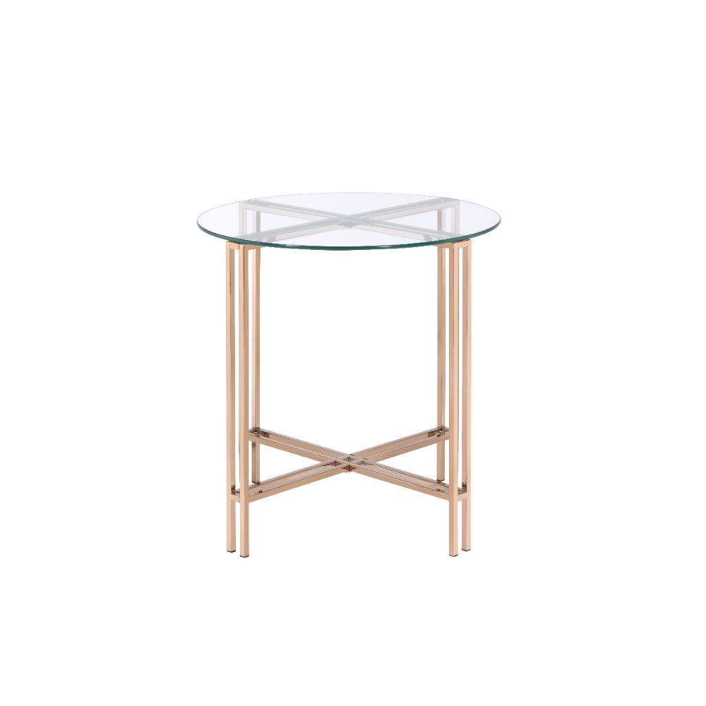ACME Veises - End Table - Champagne | Meri Furniture