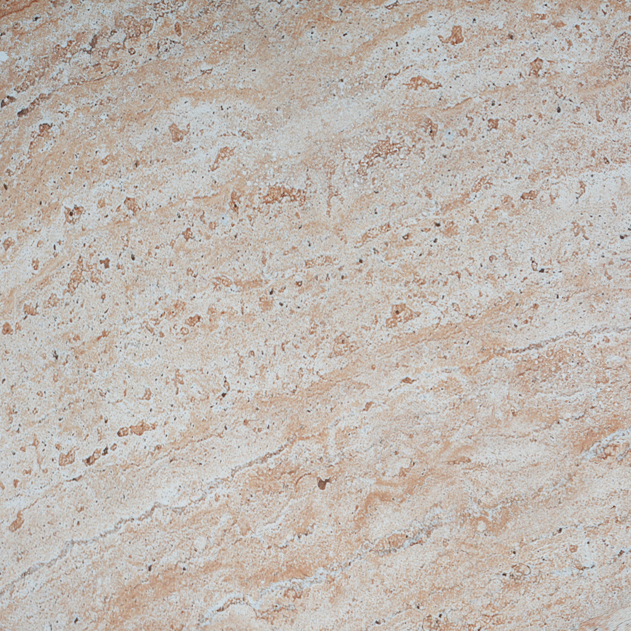 Outdoor / Indoor Lightweight Concrete Side Table With Travertine - Beige