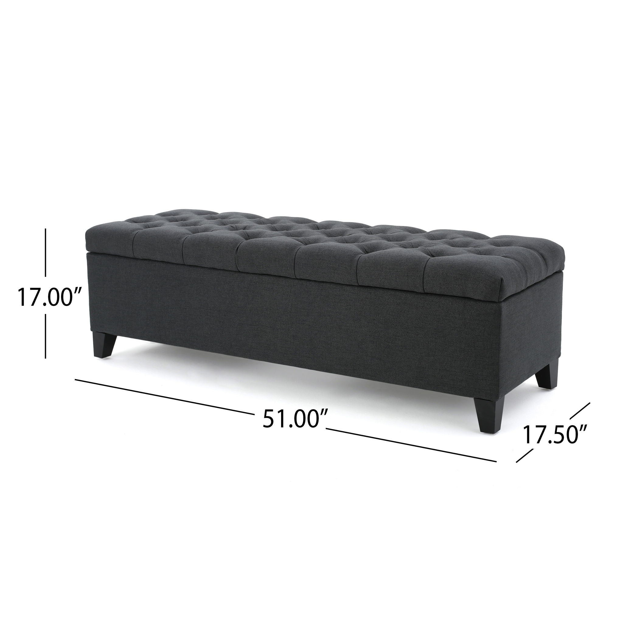 Glouster - Contemporary Storage Ottoman With Button Tufted Design