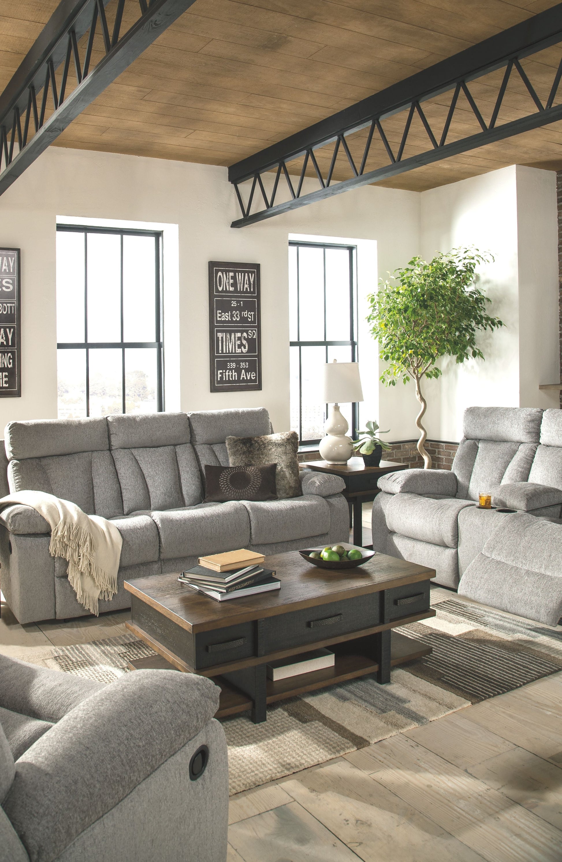 Signature Design by Ashley® Mitchiner - Reclining Living Room Set | Meri Furniture