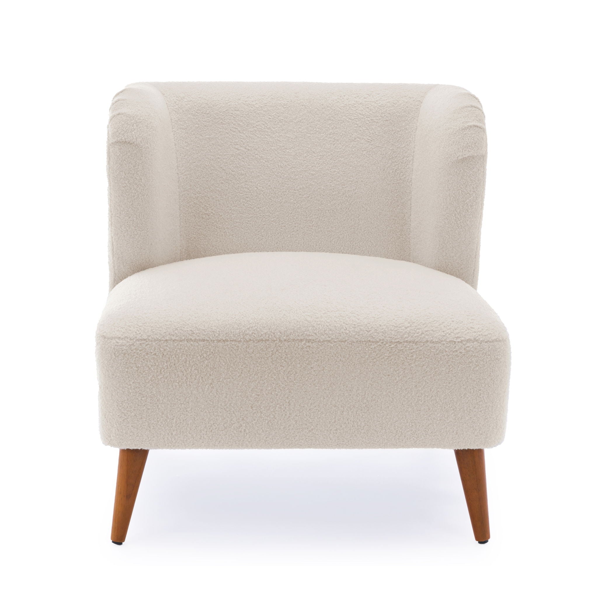 Veda - Accent Chair With Wrap Around Back Boucle - White