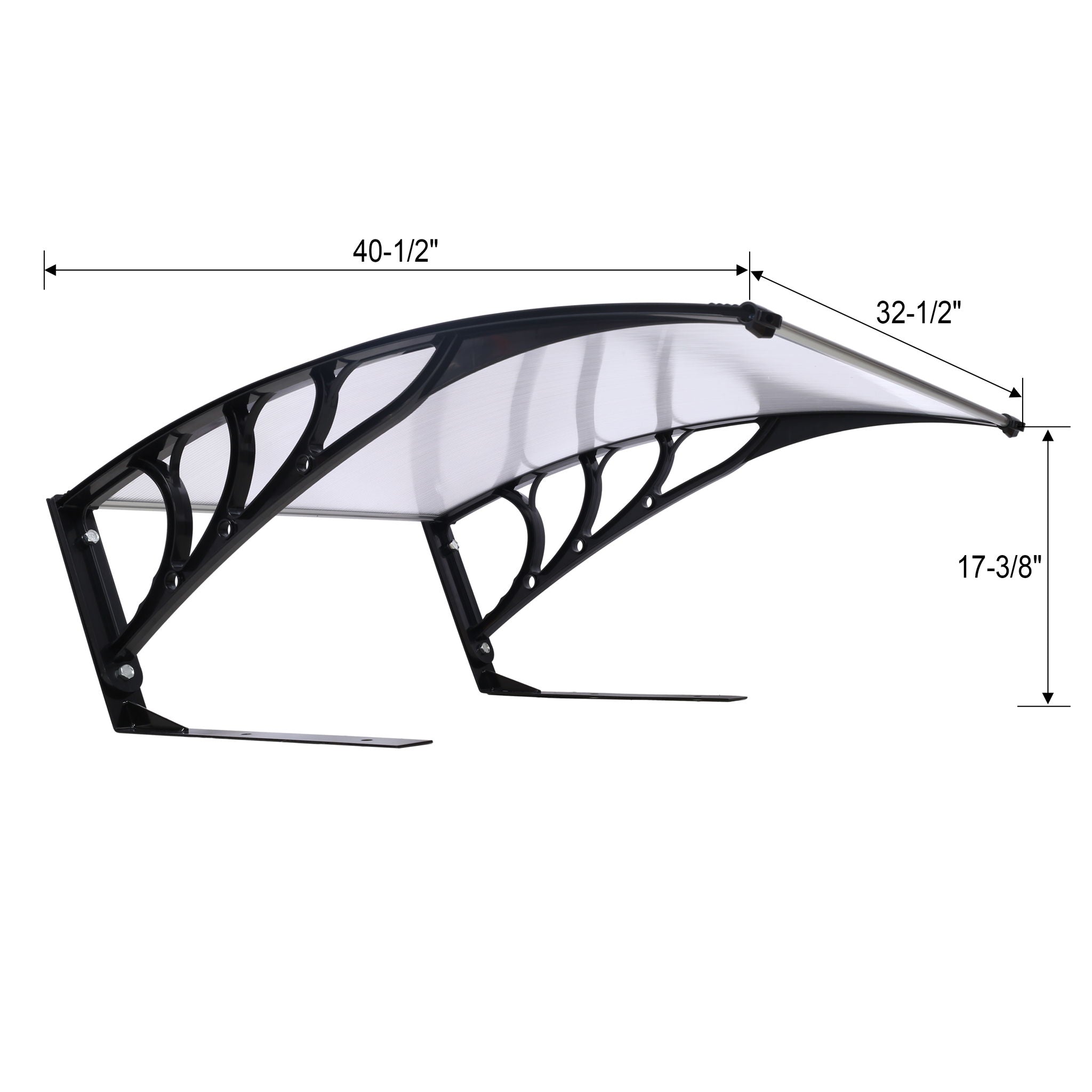 Weather Resistant Polycarbonate Canopy Outdoor Shade Cover For Robotic Lawn Mowers - Black