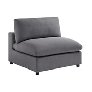 Cassandra - Armless Slipper Chair - Charcoal Gray
