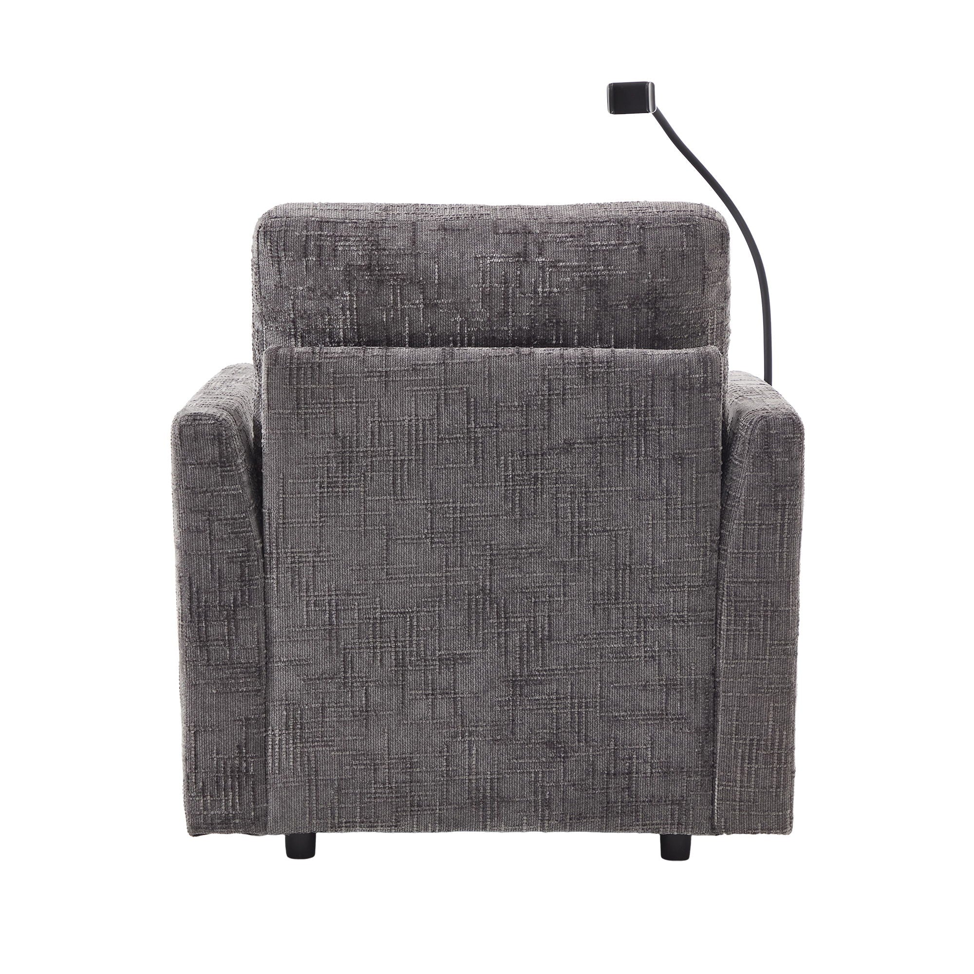 Multifunctional Chenille Recliner Sofa With Storage And Phone Bracket