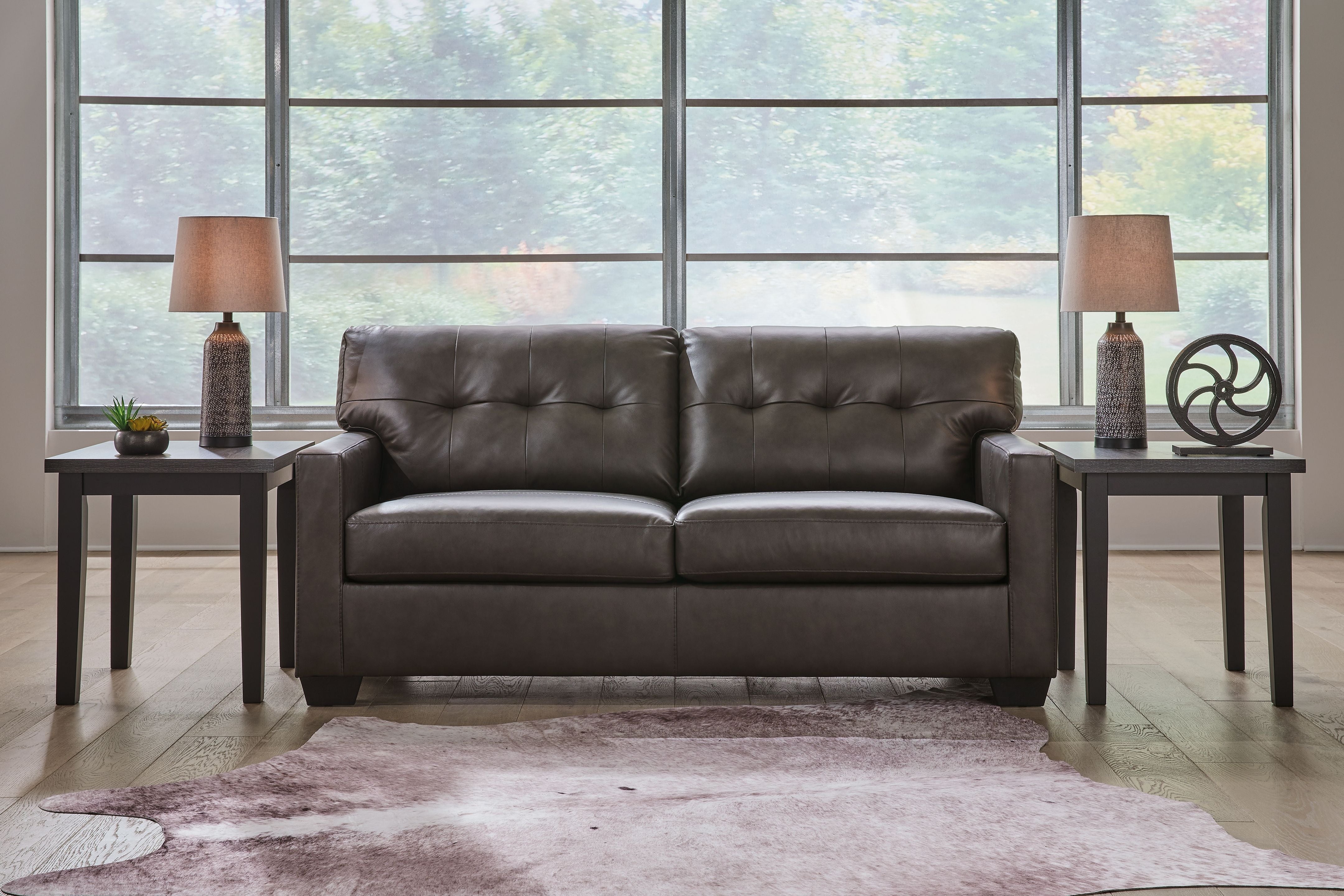 Signature Design by Ashley® Belziani - Storm - 4 Pc. - Sofa, Loveseat, Chair And A Half, Ottoman | Meri Furniture