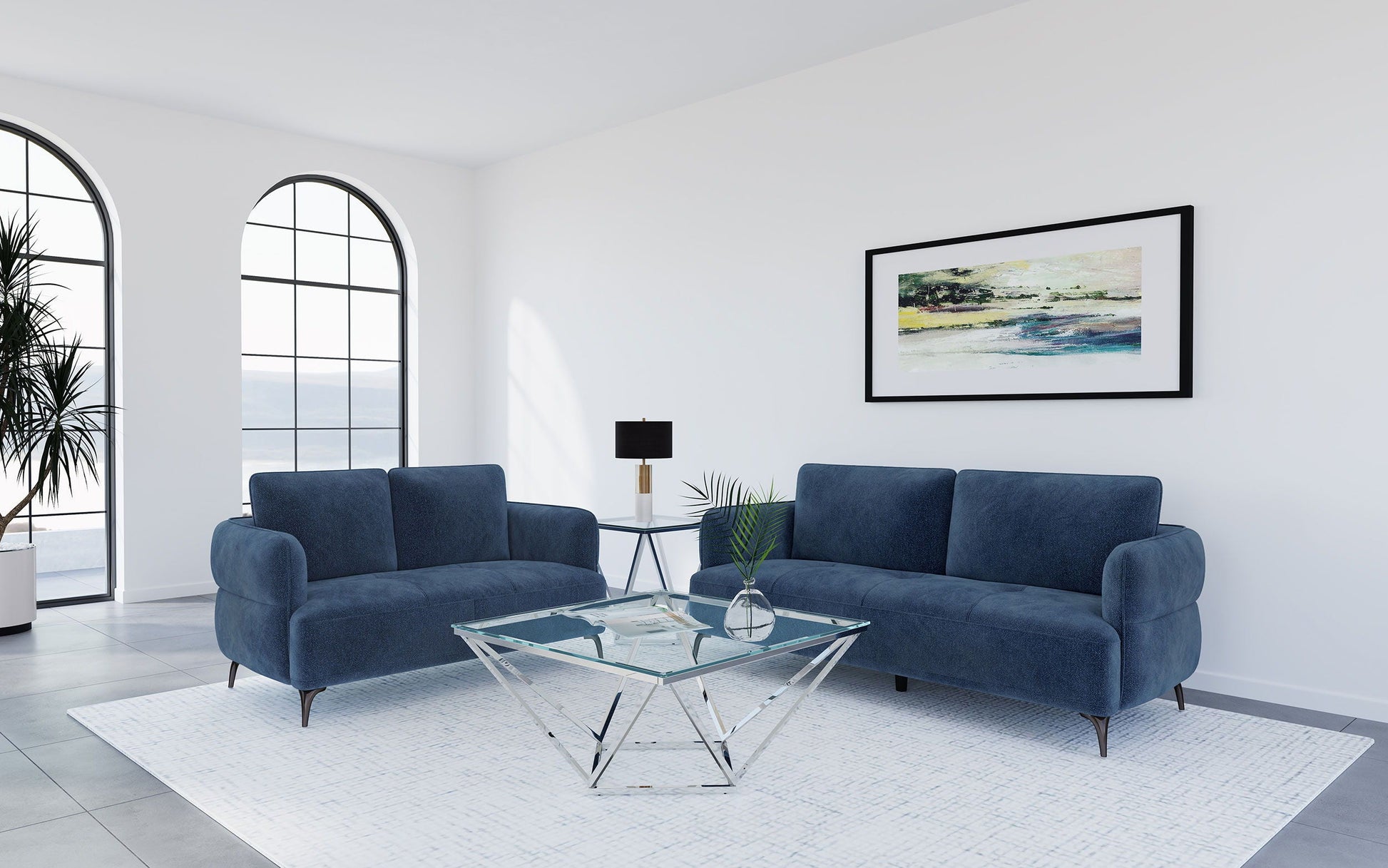 Coaster Fine Furniture Lively - Chenille Upholstered Sofa Set | Meri Furniture