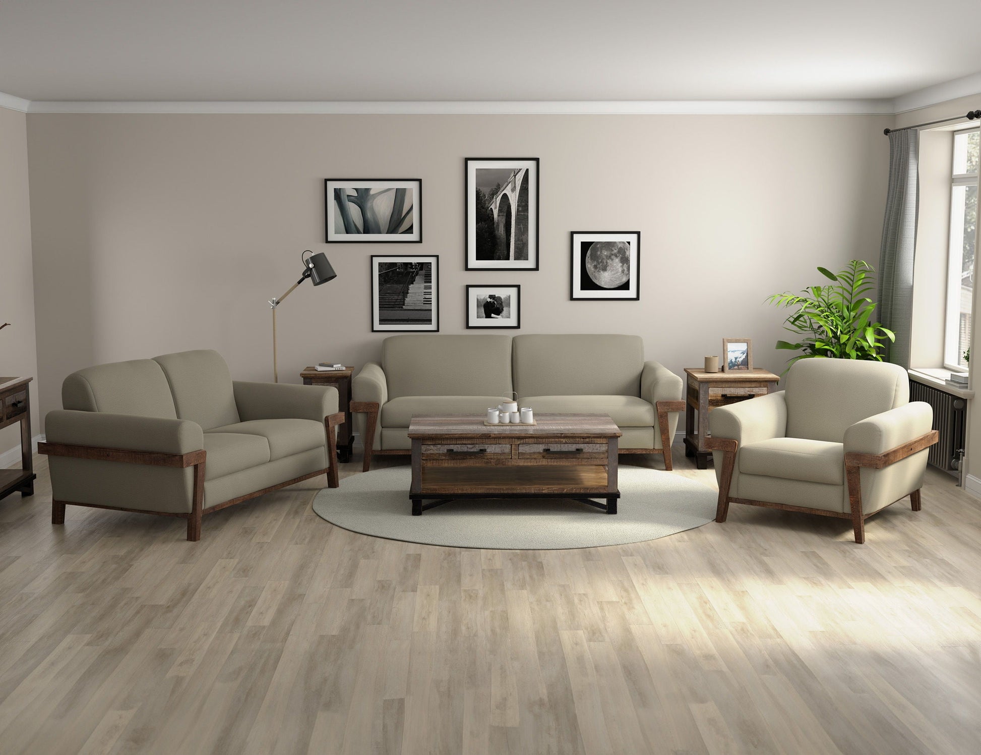 International Furniture Direct Loft Brown - Sofa | Meri Furniture