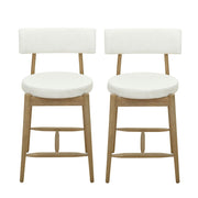 Mid Century Modern Counter Stools, Fabric Upholstered Chairs
