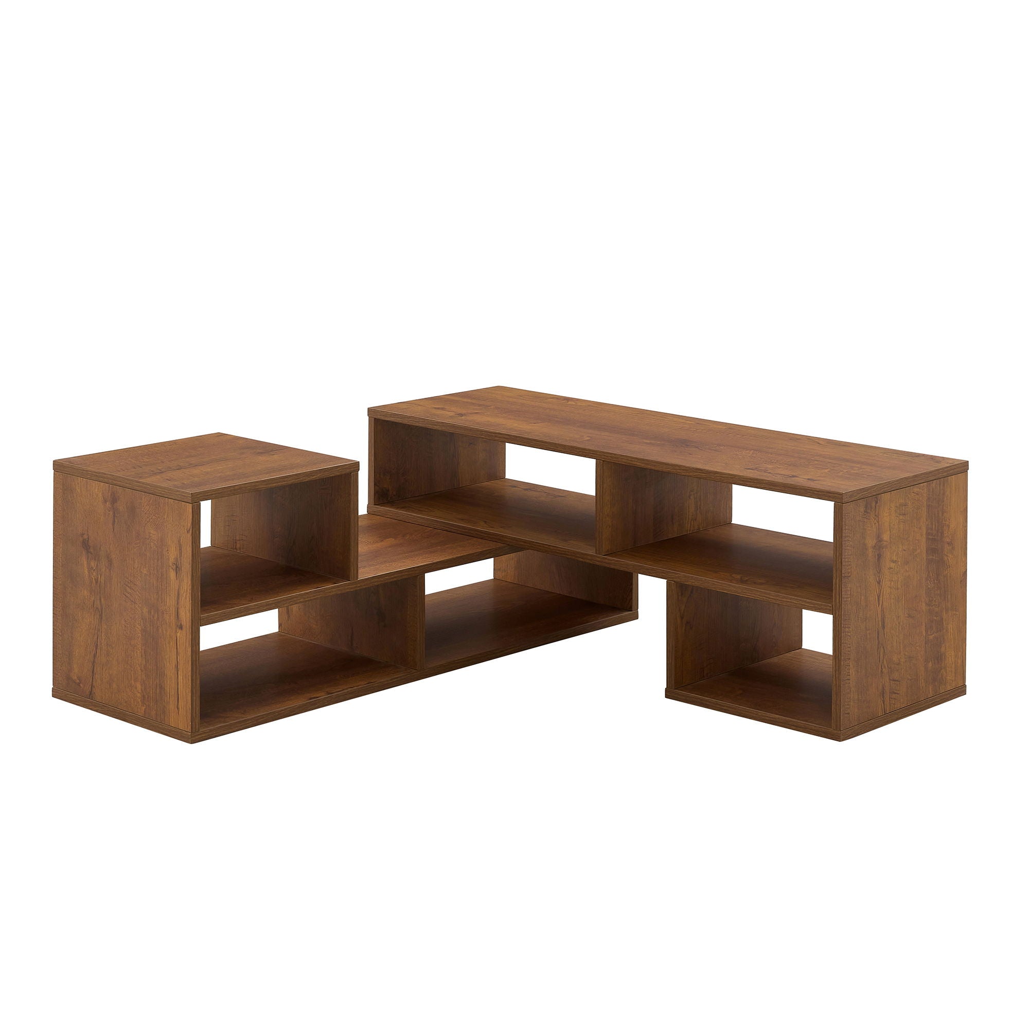 Cube TV Stand With Open Storage And 2 Shelves