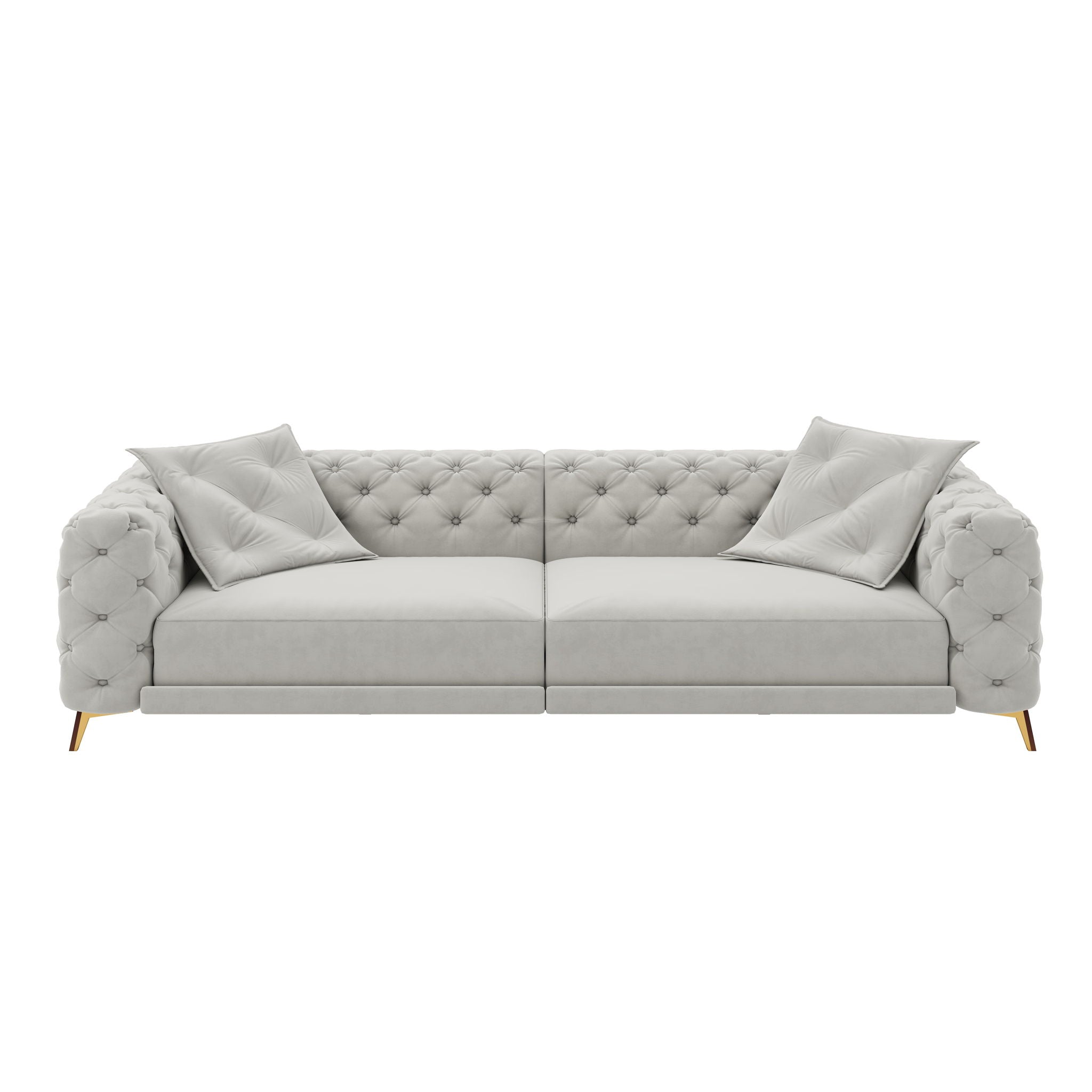 3 In 1 Convertible Sleeper, Deep Seat Pull Out Sofa Bed, Button Tufted