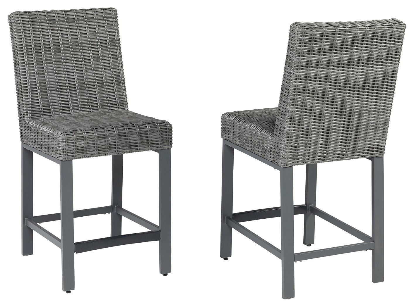 Signature Design by Ashley® Palazzo - Gray - Tall Barstool (Set of 2) | Meri Furniture