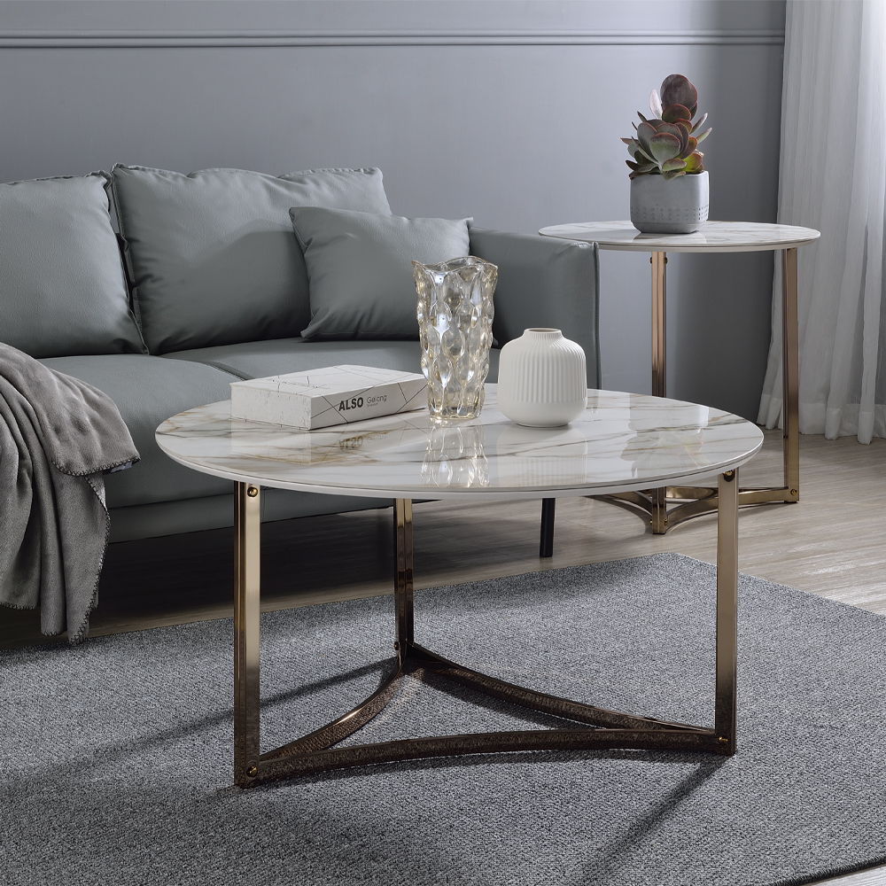 ACME Zaidee - Coffee Table - Sintered Champagne | Meri Furniture