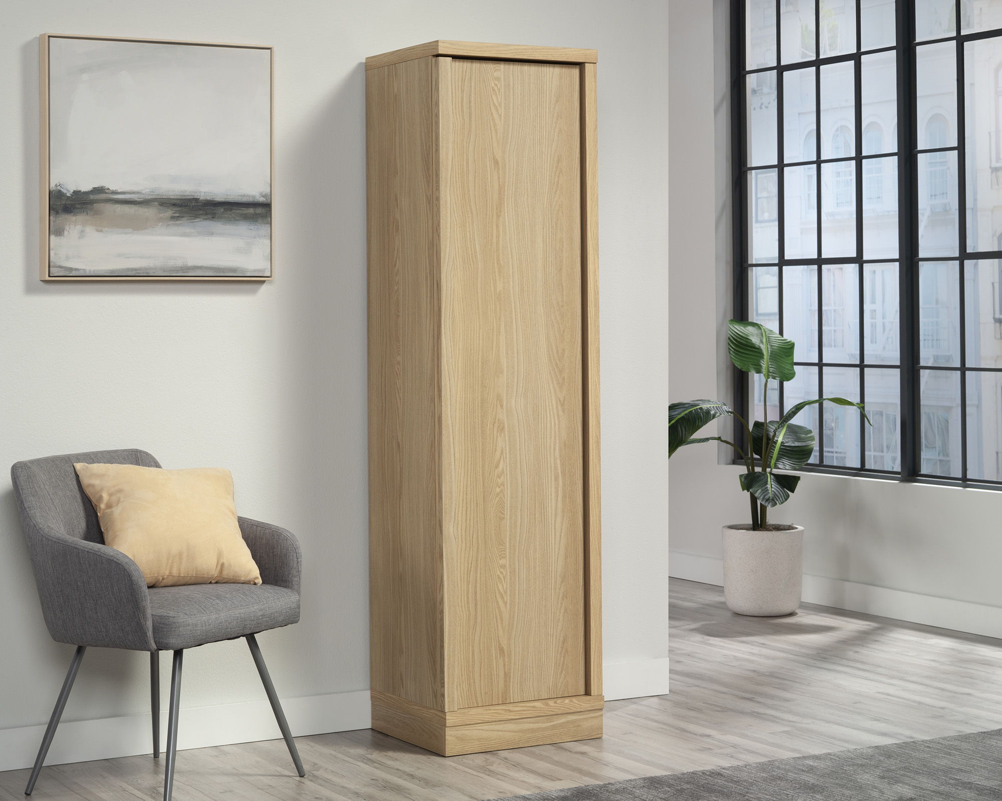 Single-Door Storage Cabinet in Harmony Ash