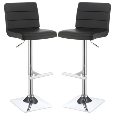 Bianca - Square Upholstered Adjustable Bar Stools (Set of 2)