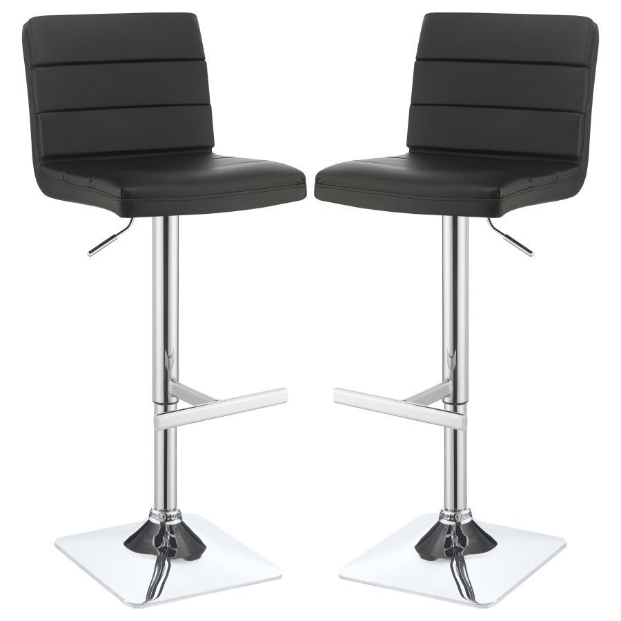 Coaster Fine Furniture Bianca - Square Upholstered Adjustable Bar Stools (Set of 2) | Meri Furniture
