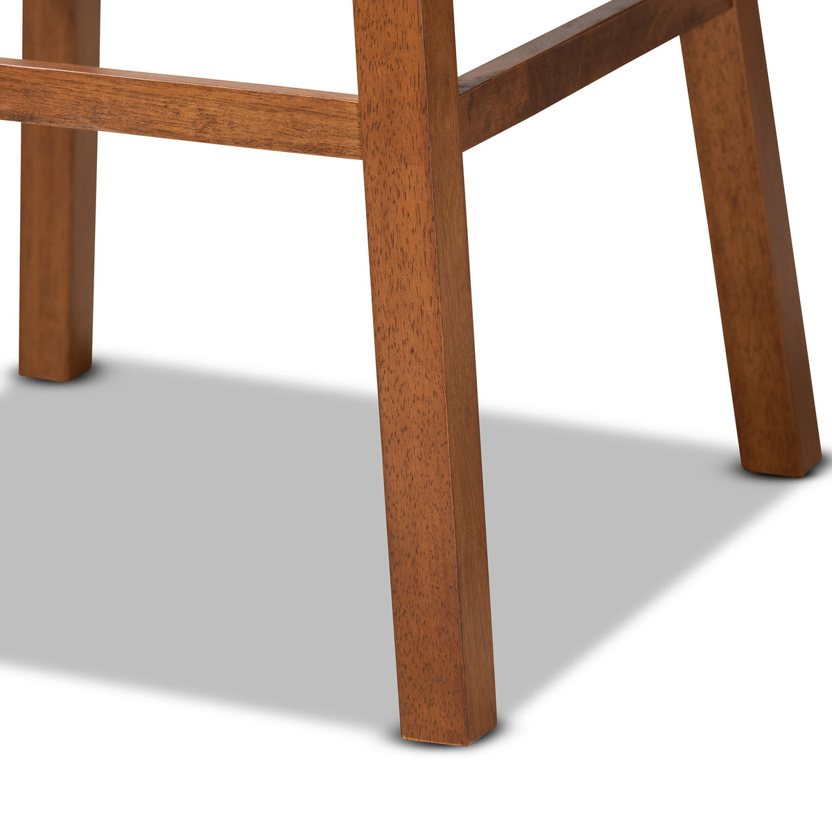 Gradisca Modern and Contemporary Tan Faux Leather Upholstered and Walnut Brown Finished Wood 2-Piece Swivel Bar Stool Set