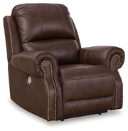 Signature Design by Ashley® Freyeburg - Walnut - Zero Wall Power Recliner | Meri Furniture