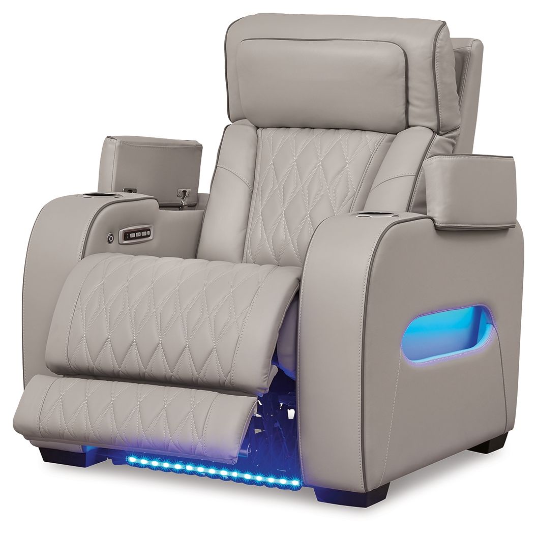 Signature Design by Ashley® Boyington - Power Recliner/Adj Headrest | Meri Furniture
