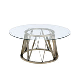 Perjan - Coffee Table - Antique Brass & Clear Glass