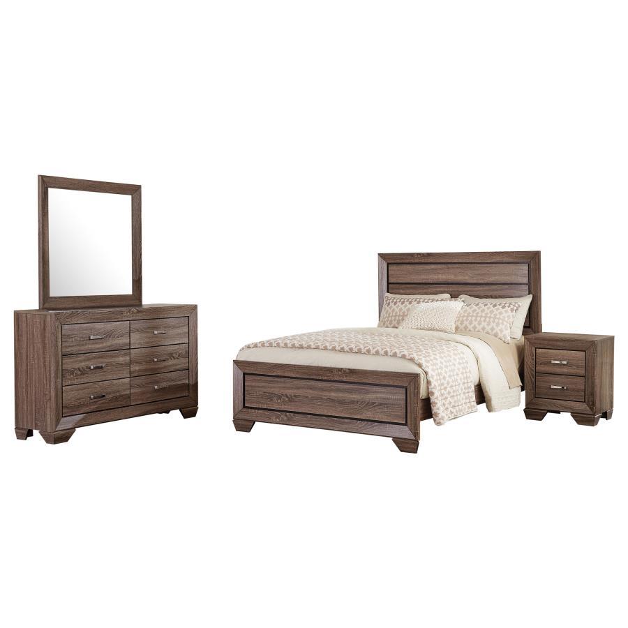 Coaster Fine Furniture Kauffman - Transitional High Headboard Panel Bed Bedroom Set | Meri Furniture