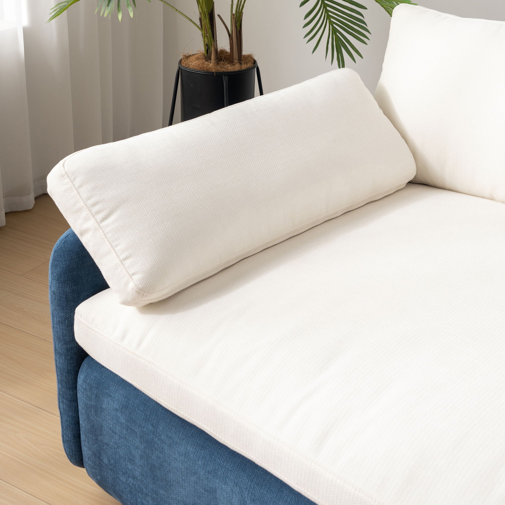 Oversized Single Sofa Chair Wide And Deep Seat, Modern Upholstered Comfy Blocking Couch Lounge With Pillows