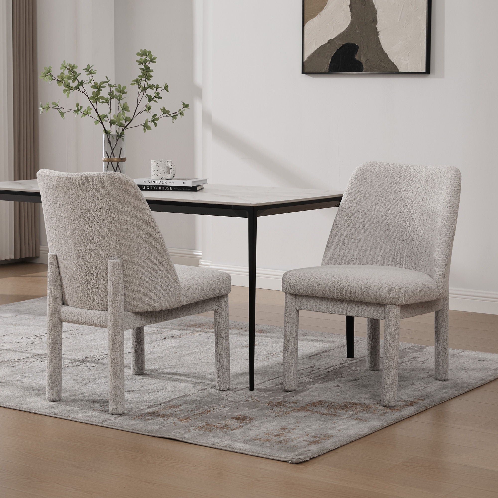 Wide Minimalist Dining Chair