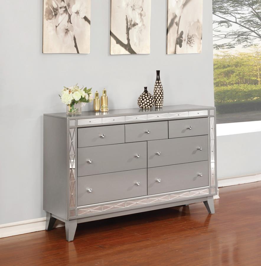 Coaster Fine Furniture Leighton - 7-Drawer Dresser - Metallic Mercury | Meri Furniture