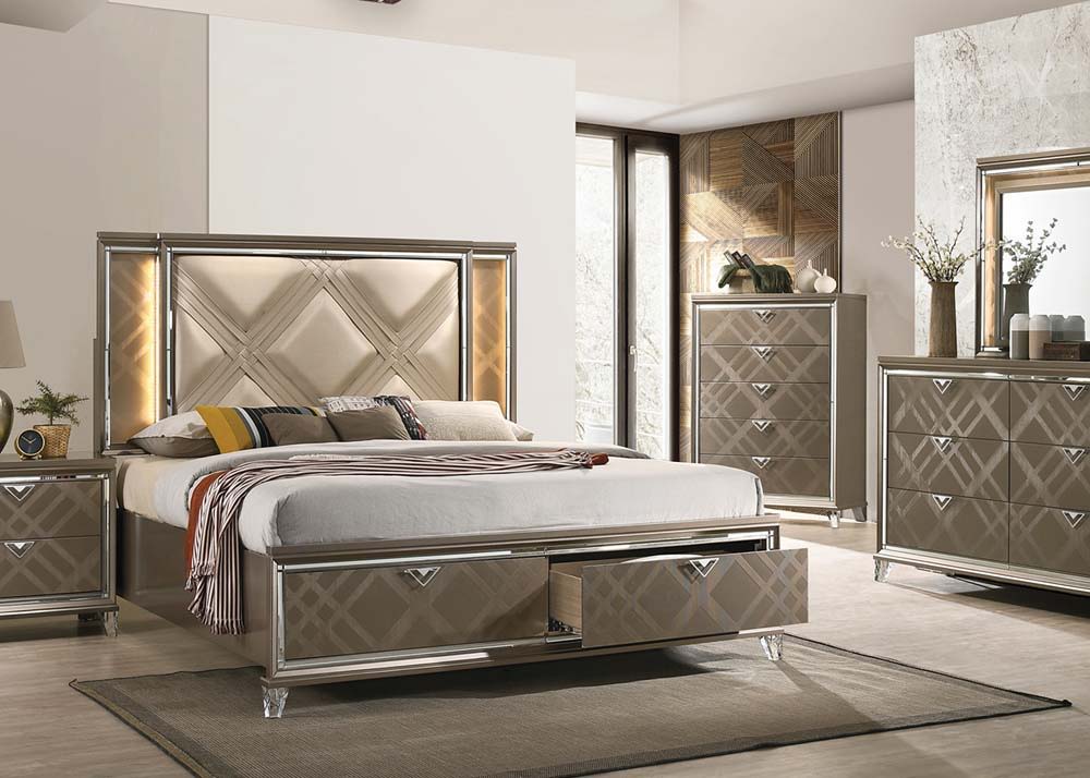 ACME Skylar - Bed w/Storage | Meri Furniture