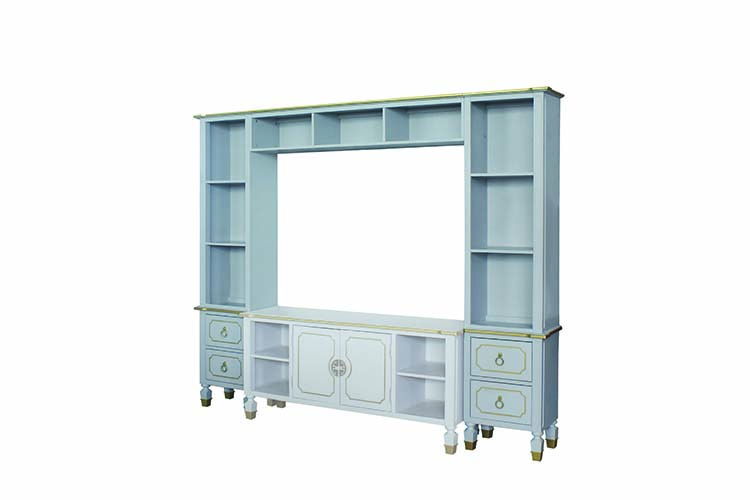 ACME House - Marchese Entertainment Center - Pearl Gray Finish | Meri Furniture
