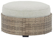 Ashley Furniture Calworth - Beige - Ottoman With Cushion | Meri Furniture