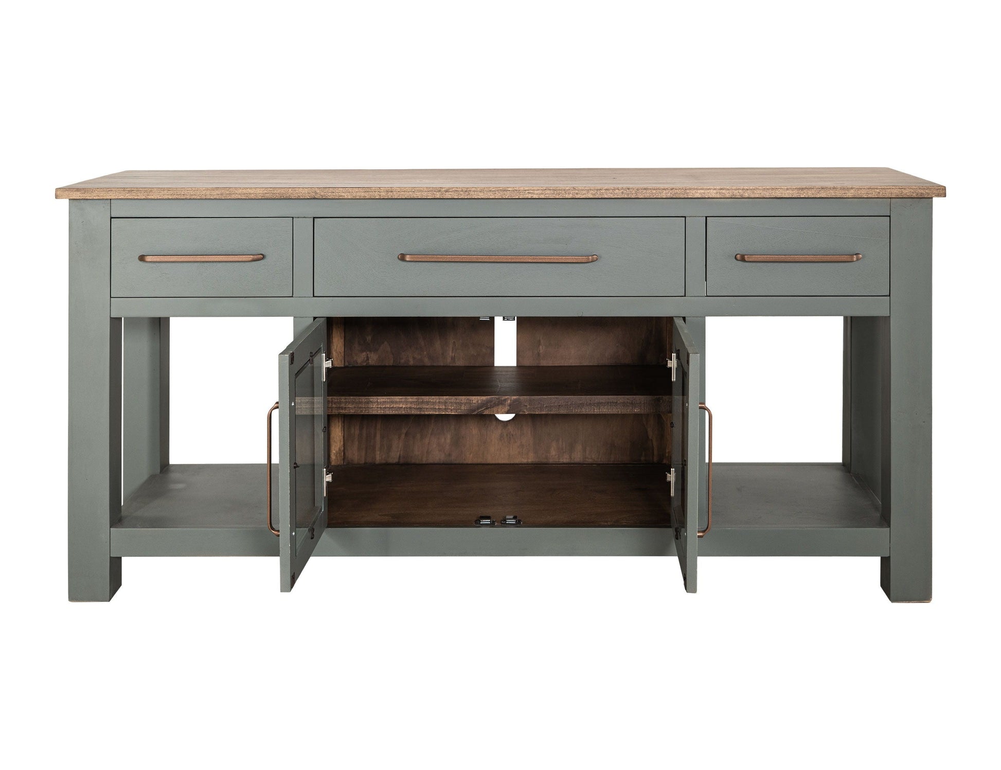 International Furniture Direct Alban - Console - Green / Brown | Meri Furniture
