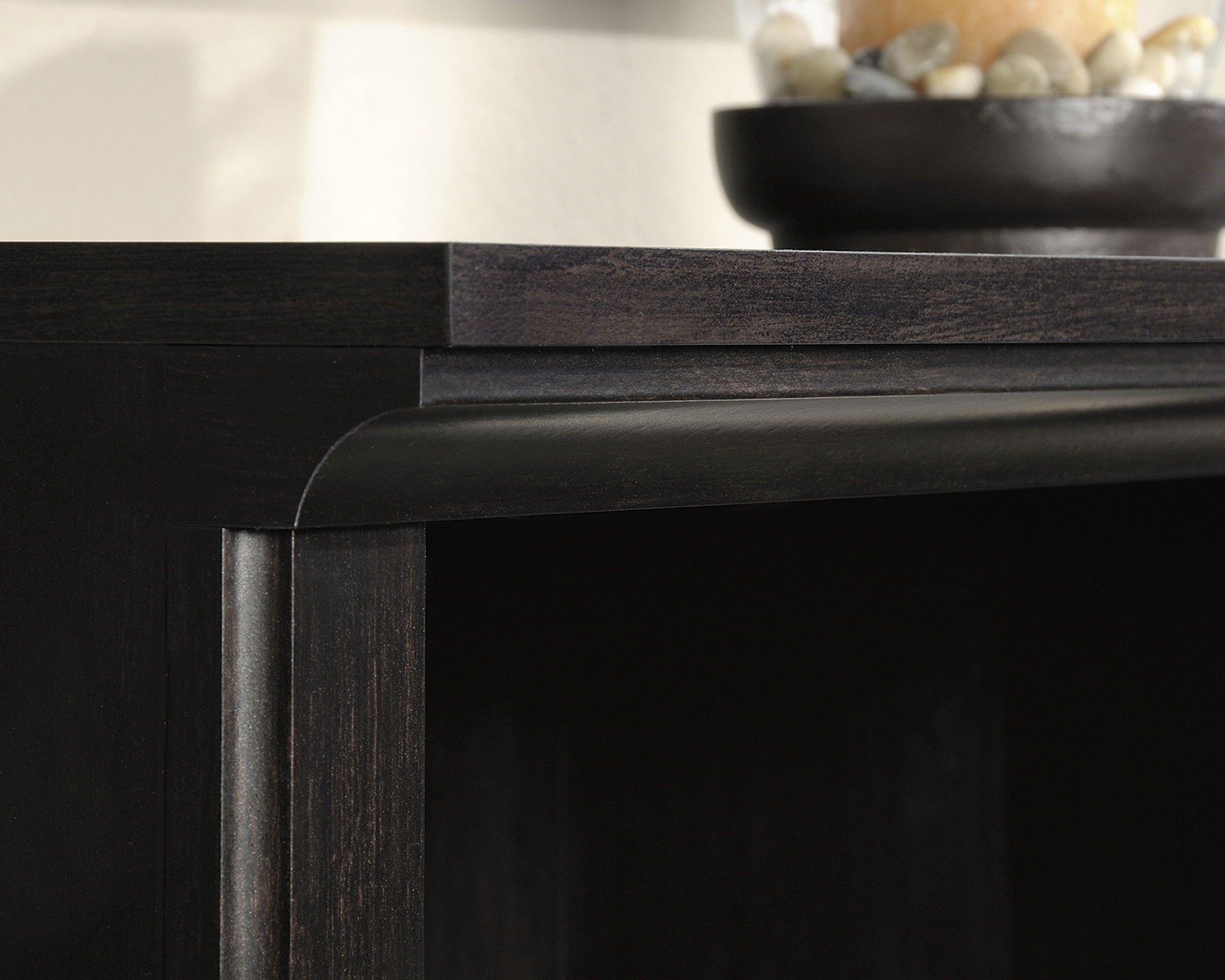 3-Shelf Bookcase Estate Black
