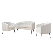 3 Piece Living Room Furniture Set Sofa & Armchairs