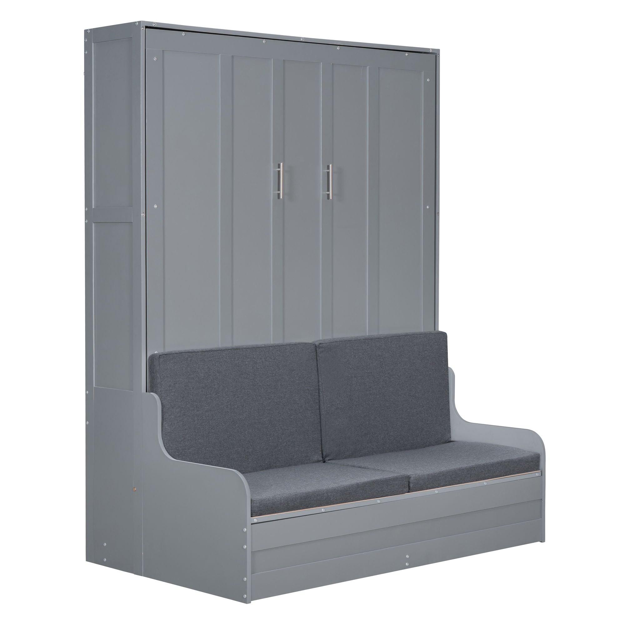 Murphy Wall Bed With Cushion, Space Saving Design, And Construction