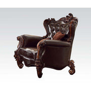 ACME Assembled w/2 Pillows • Tight Back & Loose Seat Cushion • Seat Cushion Reversible?? w/Welted Edge • Button Tufted/Curved Back • Rolled/Flared Armrest • Curved Trim: Back/Crown/ Legs: Scrolled/Leaves Ornamental Details & Nailhead Trim | Meri Furniture