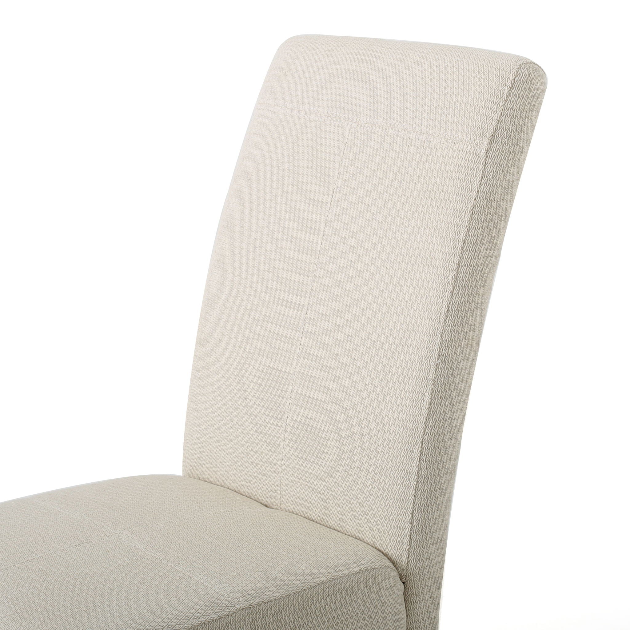 Upholstered Dining Chairs, Modern Fabric Dining Room Chair (Set of 2) - Beige