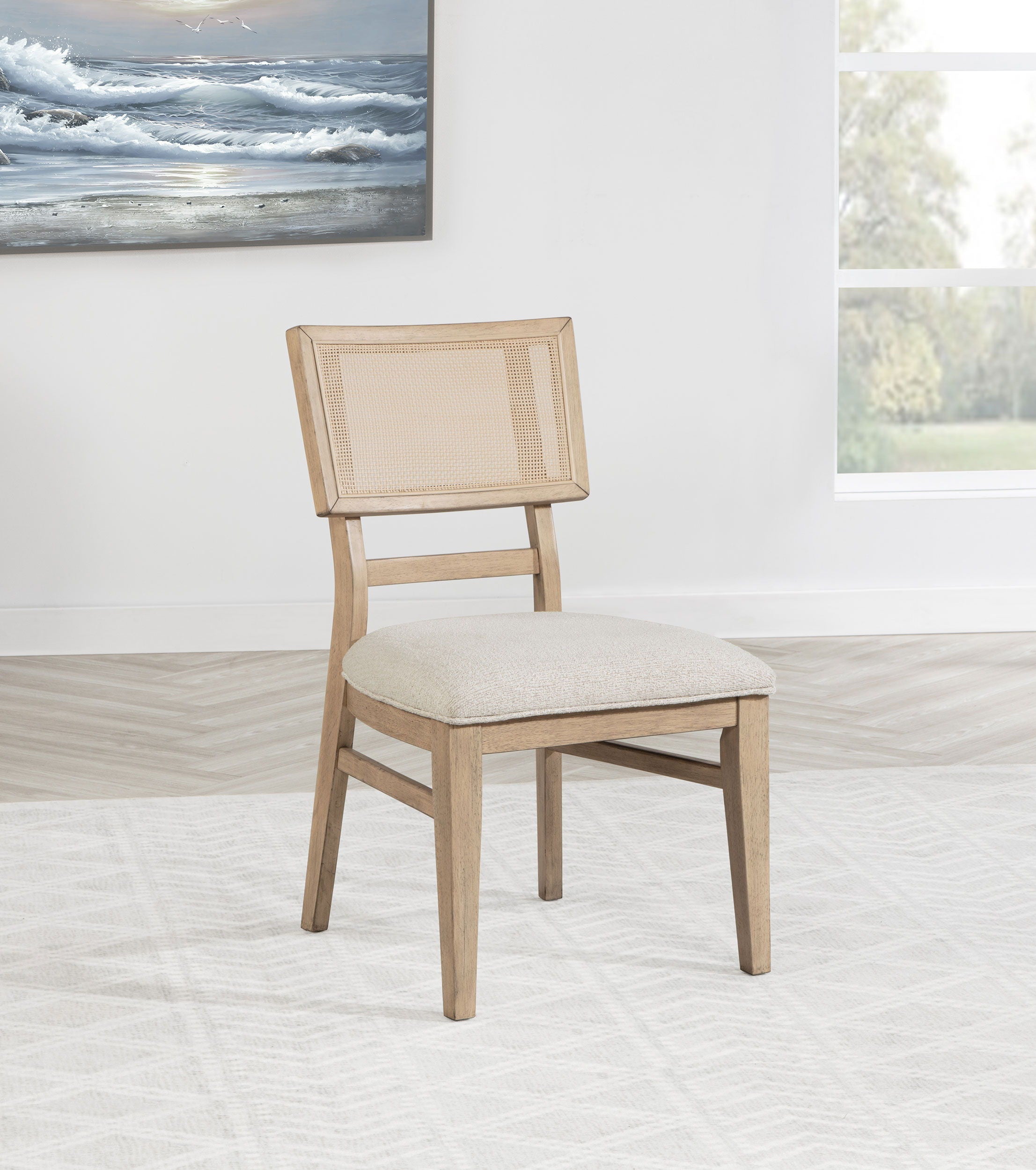 Coaster Fine Furniture Kailani - Radio Weave Cane Dining Side Chair (Set of 2) - Beige Oak | Meri Furniture