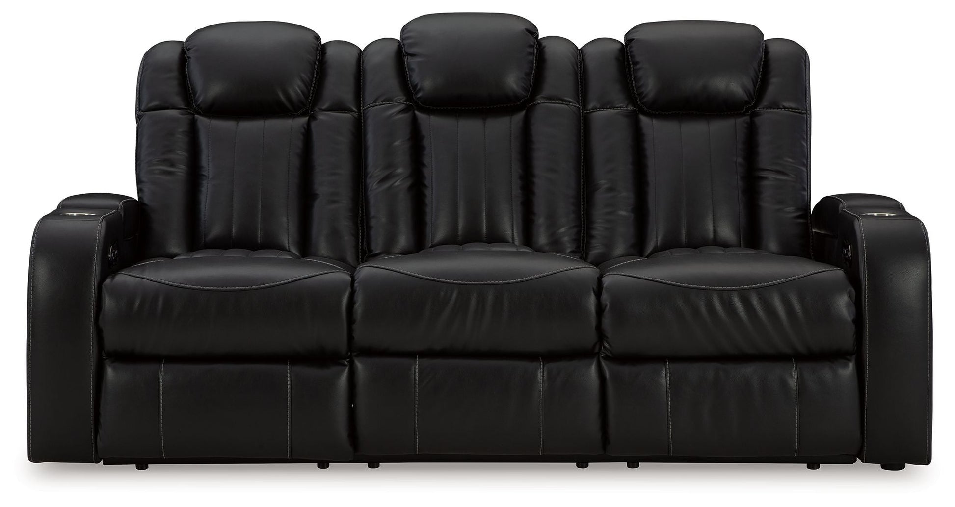 Signature Design by Ashley® Caveman Den - Midnight - Power Reclining Sofa With Adj Headrest | Meri Furniture