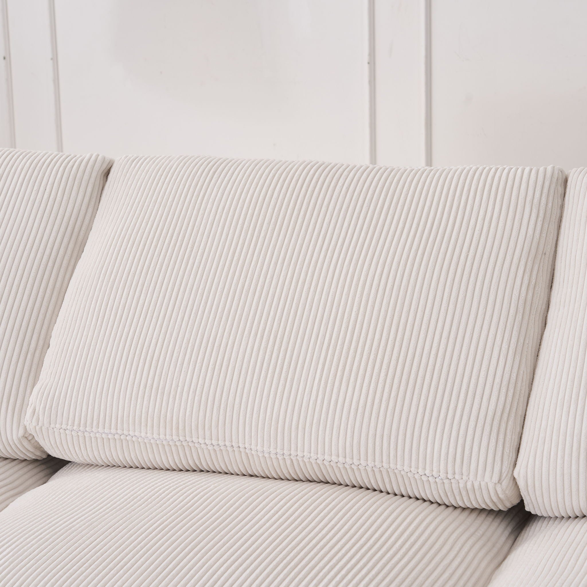 Modular Sectional Sofa With Extra Wide Cushion, USB / Type C Charger, Petal Armrest