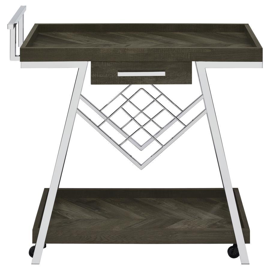 Coaster Fine Furniture Kinney - 1-Drawer Engineered Wood Bar Cart | Meri Furniture