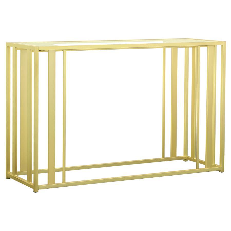 Coaster Fine Furniture Adri - Glass Top Entryway Sofa Console Table | Meri Furniture