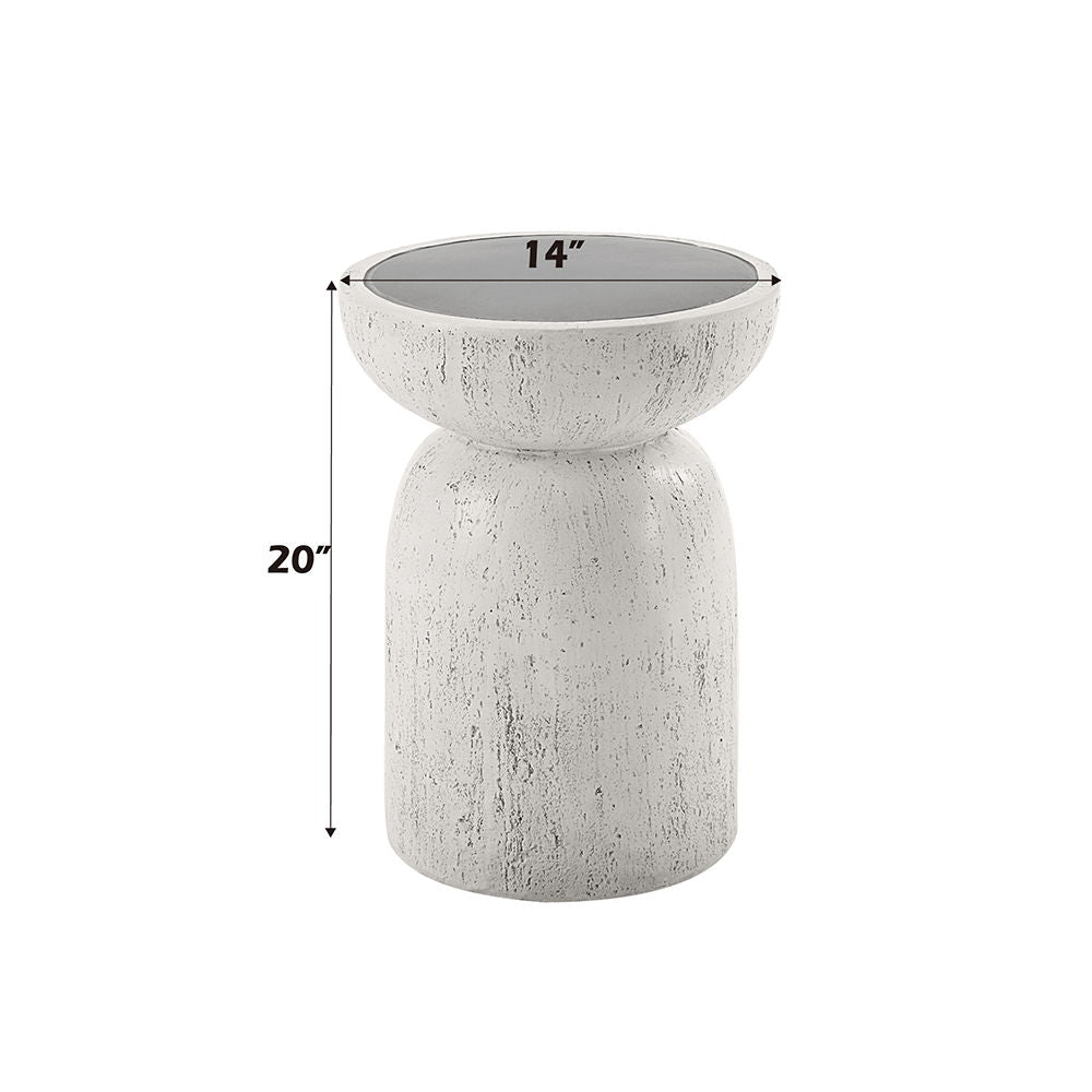 ACME Dylana - Accent Table - Natural Gray Finish | Meri Furniture