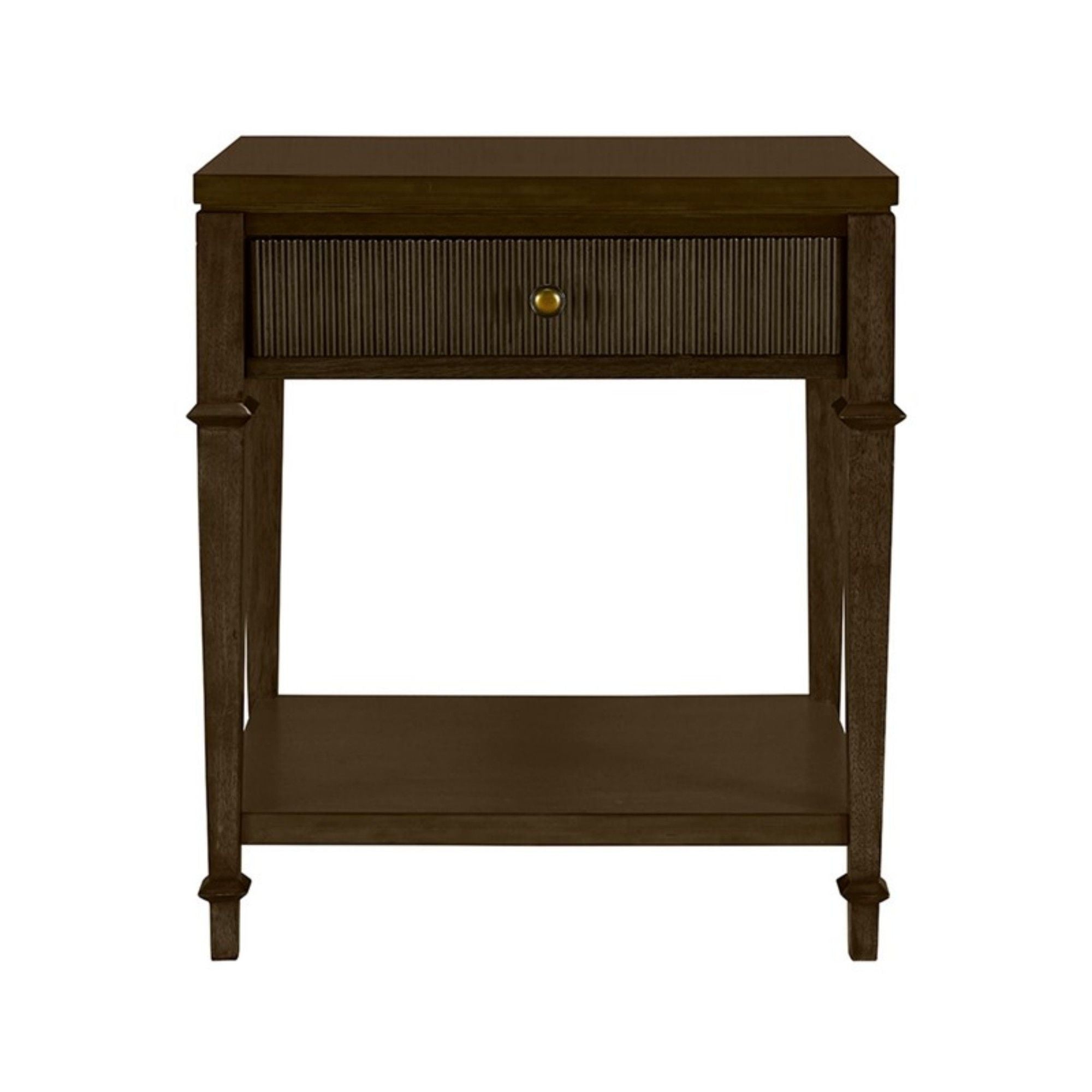 Kenna - Nightstand With Storage - Dark Coffee