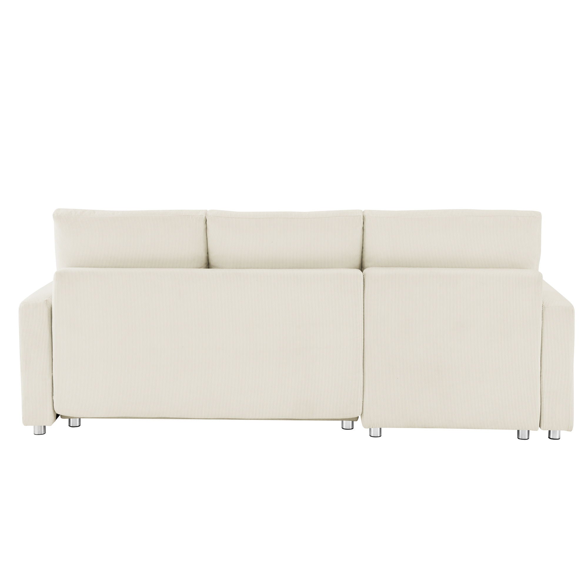 Convertible L Shaped Sleeper Sofa Bed With Reversible Chaise And Storage