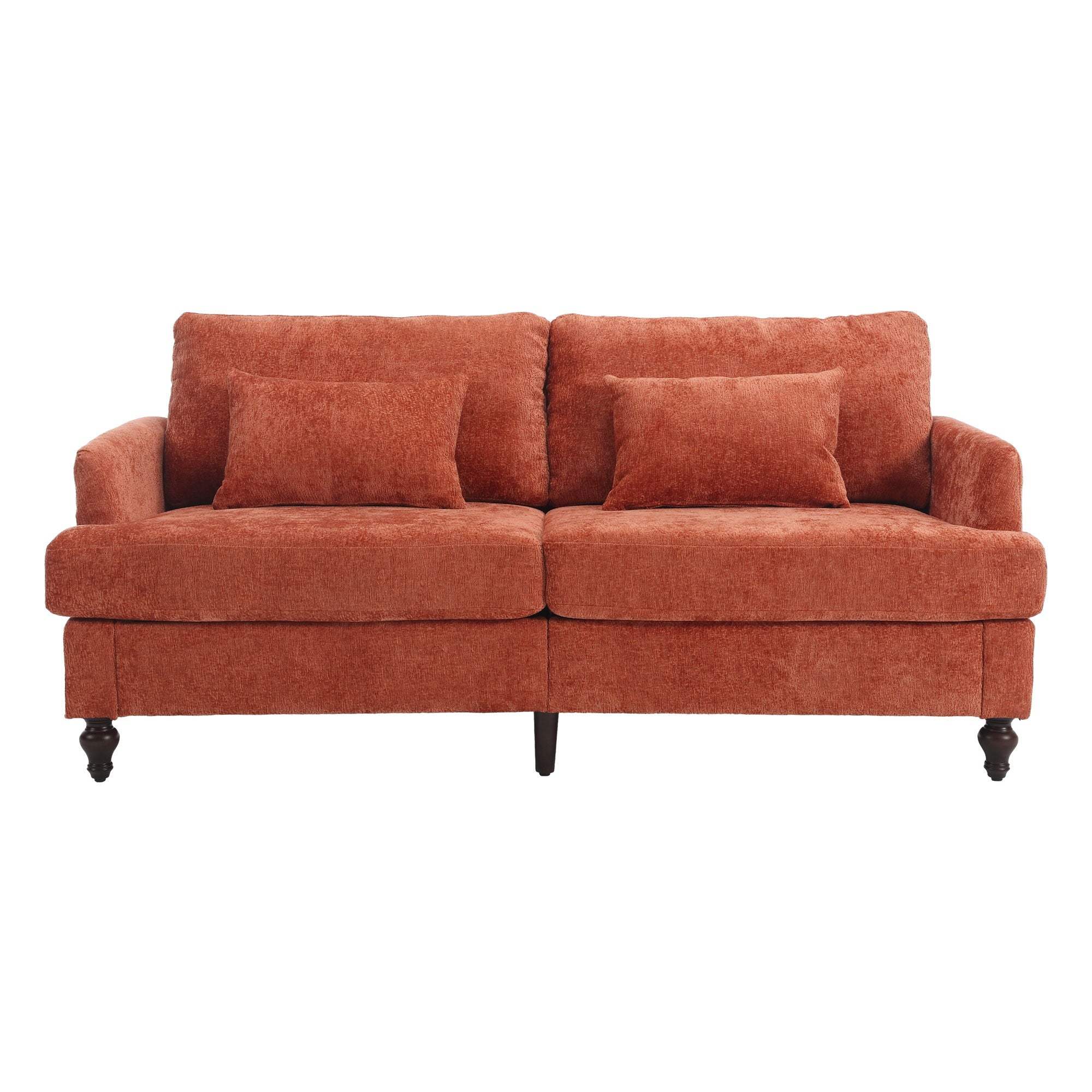 Mid Century Modern Fabric Loveseat Sofa, 2 Seat Upholstered Couch